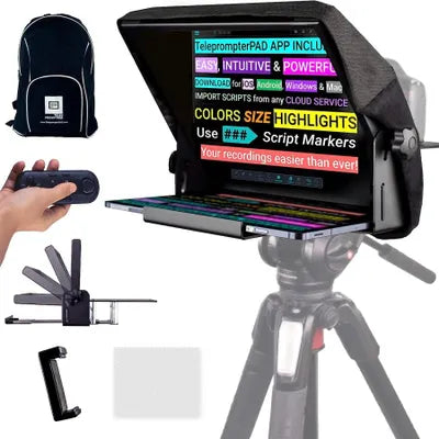 Téléprompteur- TELEPROMPTEUR PAD ILight Pro 12" - Pour iPad Tablette iPhone Smartphone