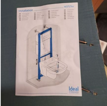 Bâti-support toilette réservoir encastré avec plaque de commande 3/6L - IDEAL SYSTEMS