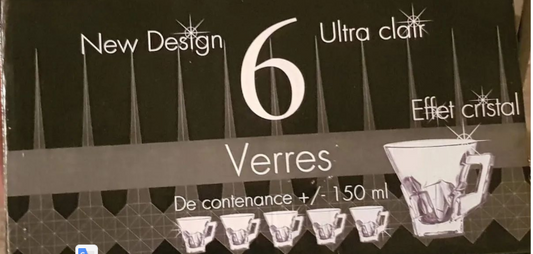 Set 6 verres en crystal